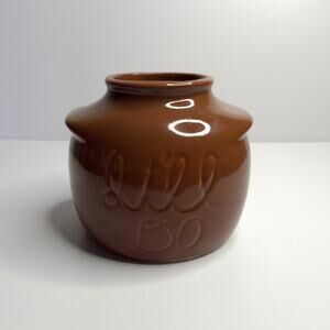 Vintage Brown Ceramic Jar It'll Do Embossing House Of Webster Ceramics No Lid